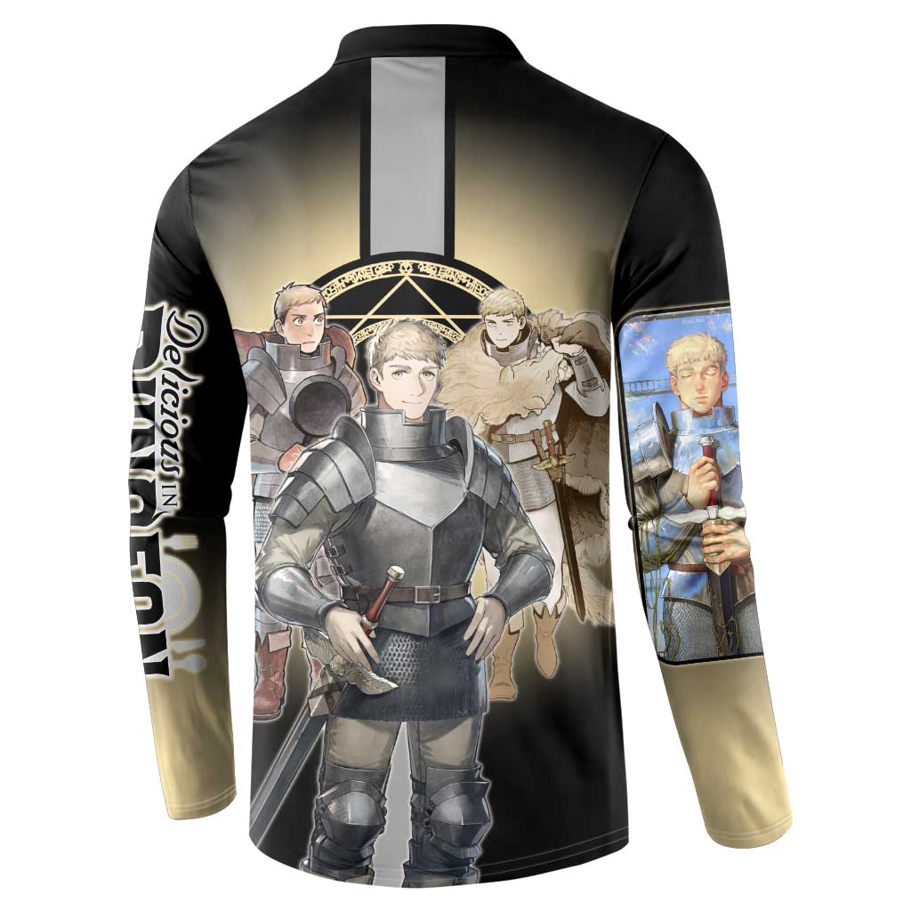 Laios Touden Dungeon Knight Button Sweatshirt Fantasy Anime Illustration Style