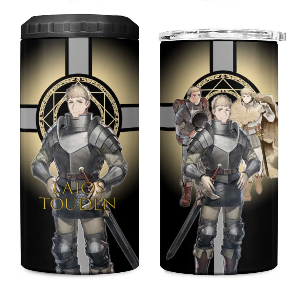 Laios Touden Dungeon Knight 4 in 1 Can Cooler Tumbler Fantasy Anime Illustration Style