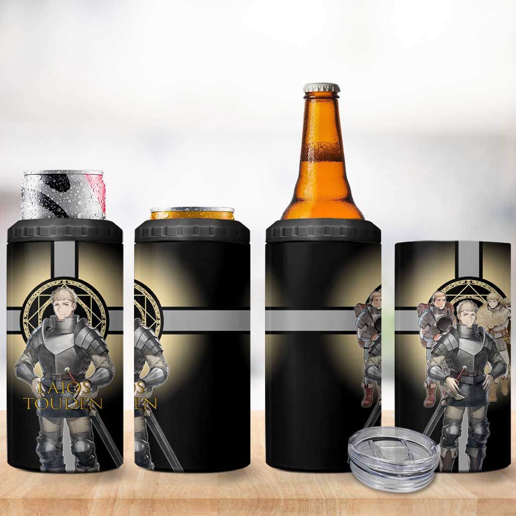 Laios Touden Dungeon Knight 4 in 1 Can Cooler Tumbler Fantasy Anime Illustration Style