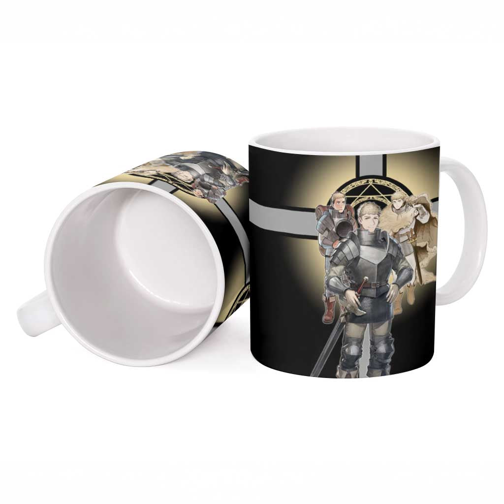 Laios Touden Dungeon Knight Ceramic Mug Fantasy Anime Illustration Style