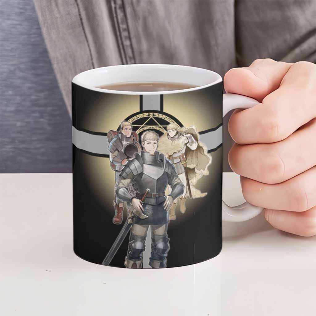 Laios Touden Dungeon Knight Ceramic Mug Fantasy Anime Illustration Style