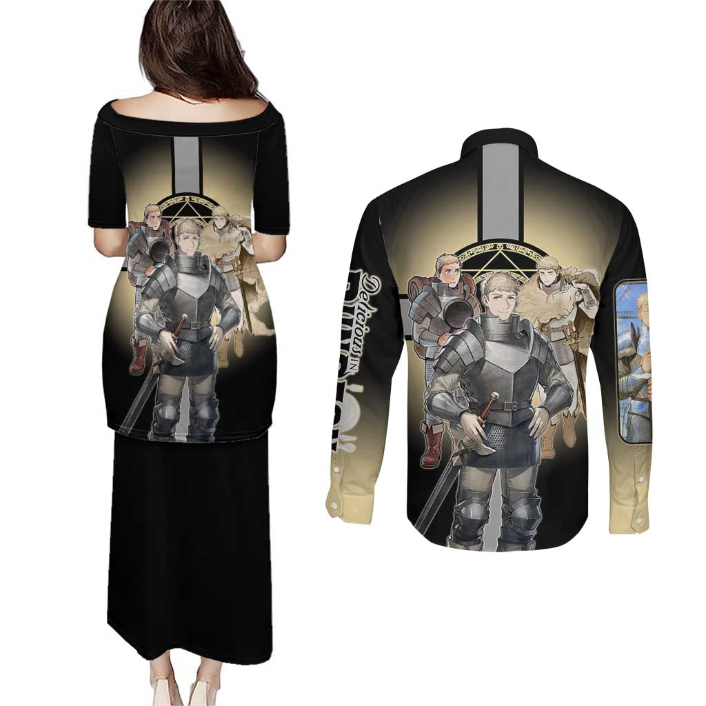 Laios Touden Dungeon Knight Couples Matching Puletasi and Long Sleeve Button Shirt Fantasy Anime Illustration Style