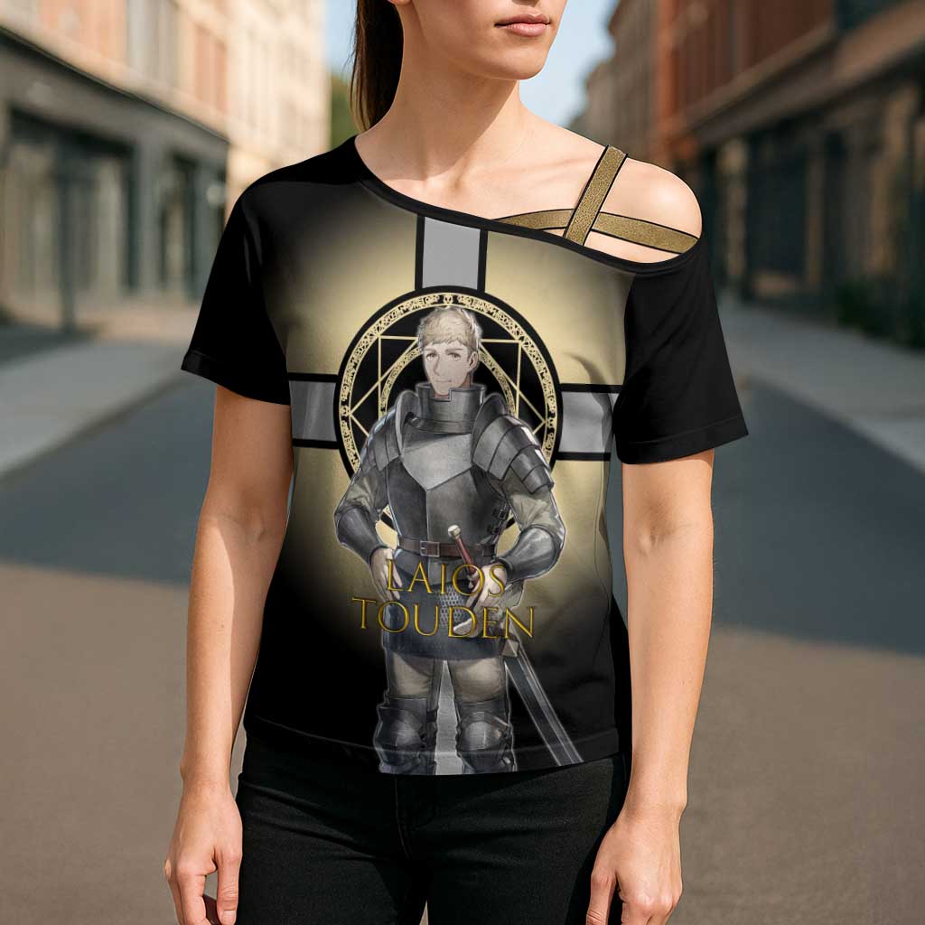 Laios Touden Dungeon Knight Cross Shoulder Shirt Fantasy Anime Illustration Style