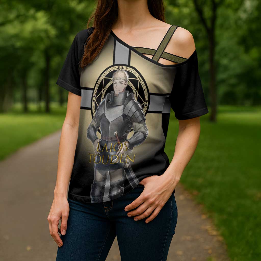 Laios Touden Dungeon Knight Cross Shoulder Shirt Fantasy Anime Illustration Style