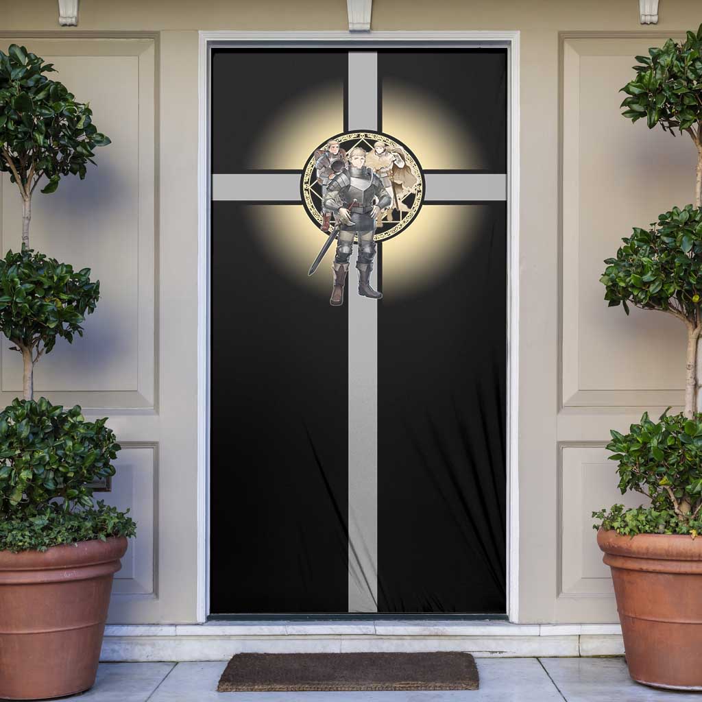 Laios Touden Dungeon Knight Door Cover Fantasy Anime Illustration Style