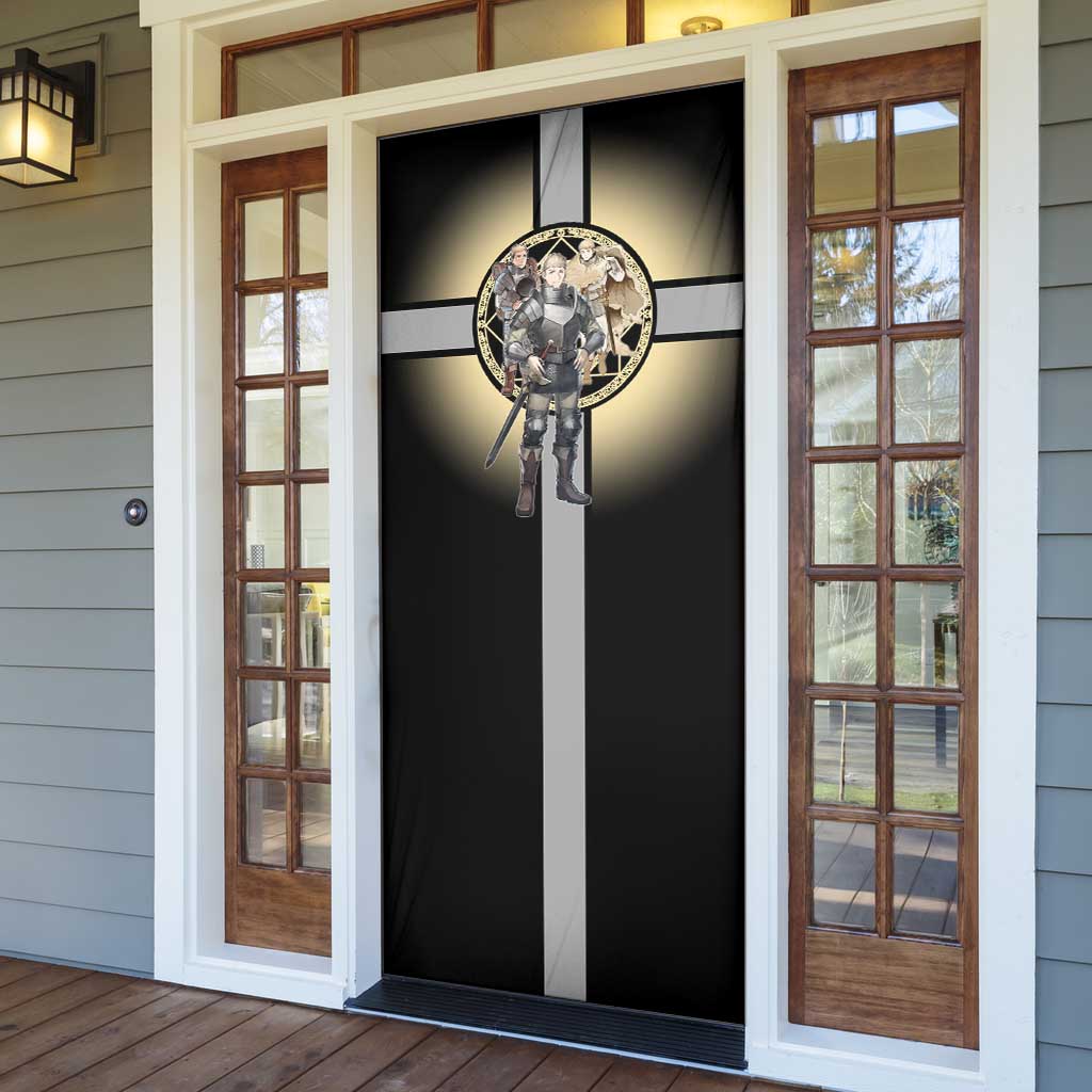 Laios Touden Dungeon Knight Door Cover Fantasy Anime Illustration Style