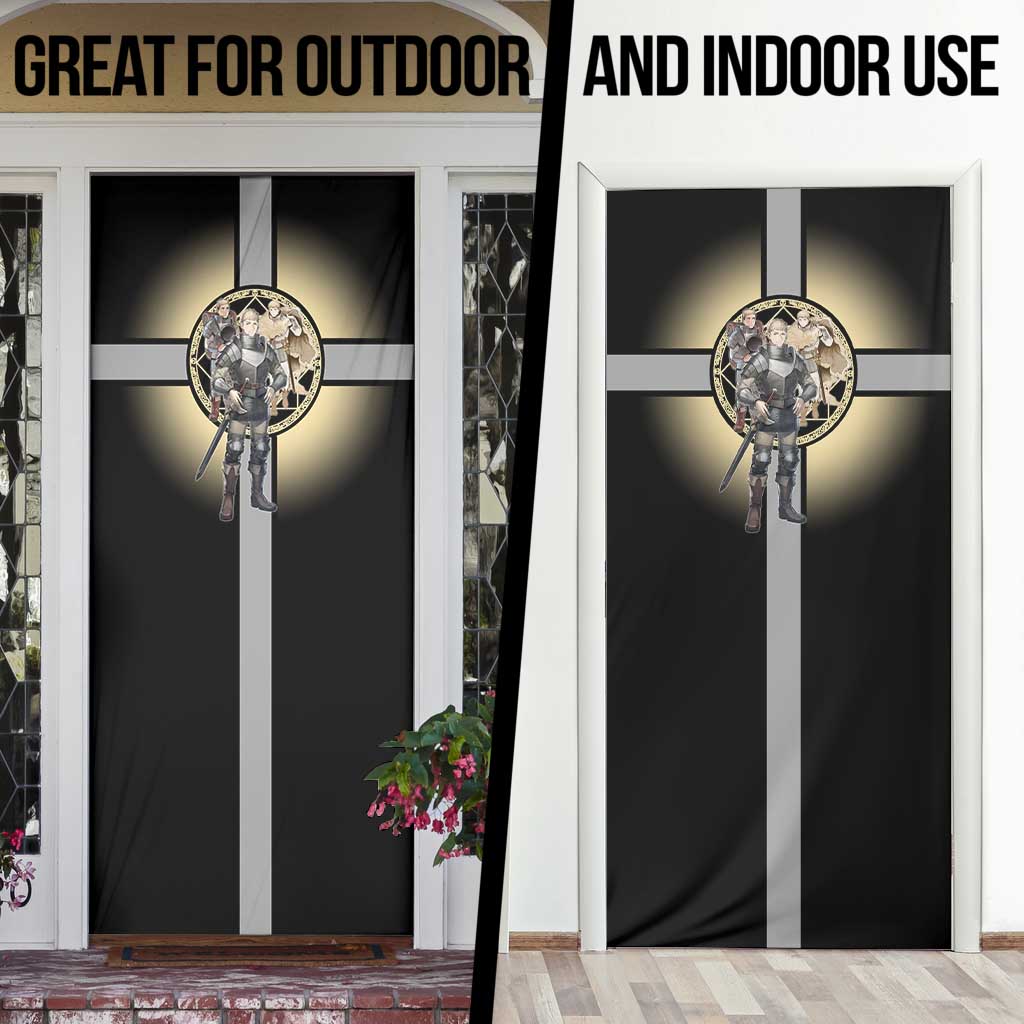 Laios Touden Dungeon Knight Door Cover Fantasy Anime Illustration Style