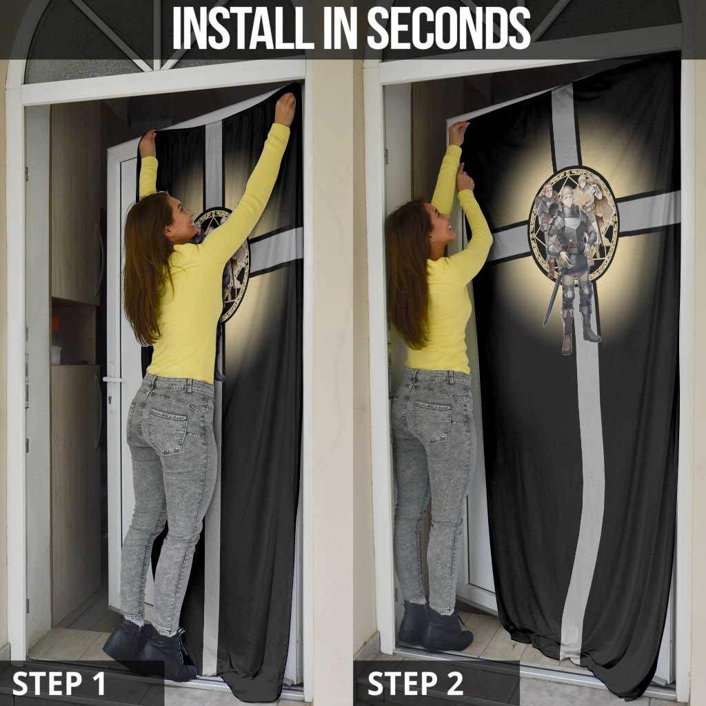 Laios Touden Dungeon Knight Door Cover Fantasy Anime Illustration Style