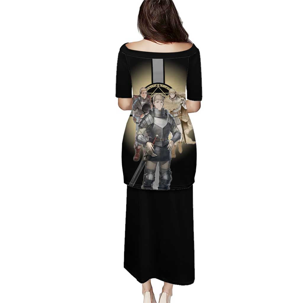 Laios Touden Dungeon Knight Family Matching Puletasi and Hawaiian Shirt Fantasy Anime Illustration Style