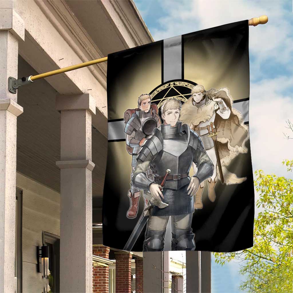 Laios Touden Dungeon Knight Garden Flag Fantasy Anime Illustration Style