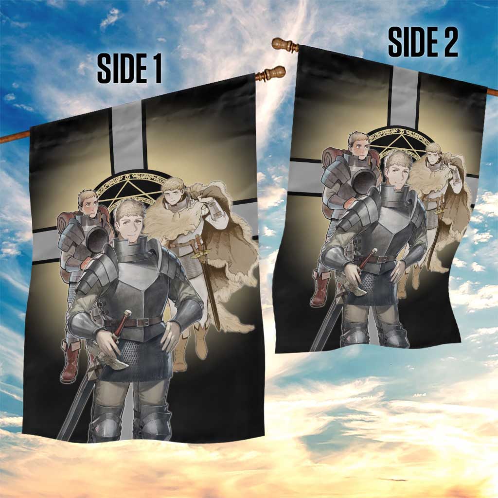 Laios Touden Dungeon Knight Garden Flag Fantasy Anime Illustration Style