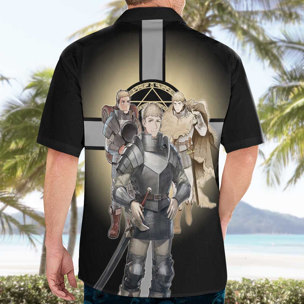 Laios Touden Dungeon Knight Hawaiian Shirt Fantasy Anime Illustration Style