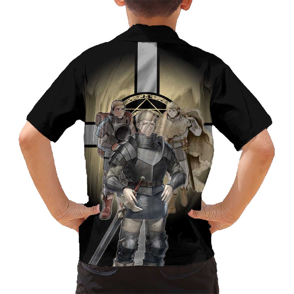 Laios Touden Dungeon Knight Hawaiian Shirt Fantasy Anime Illustration Style