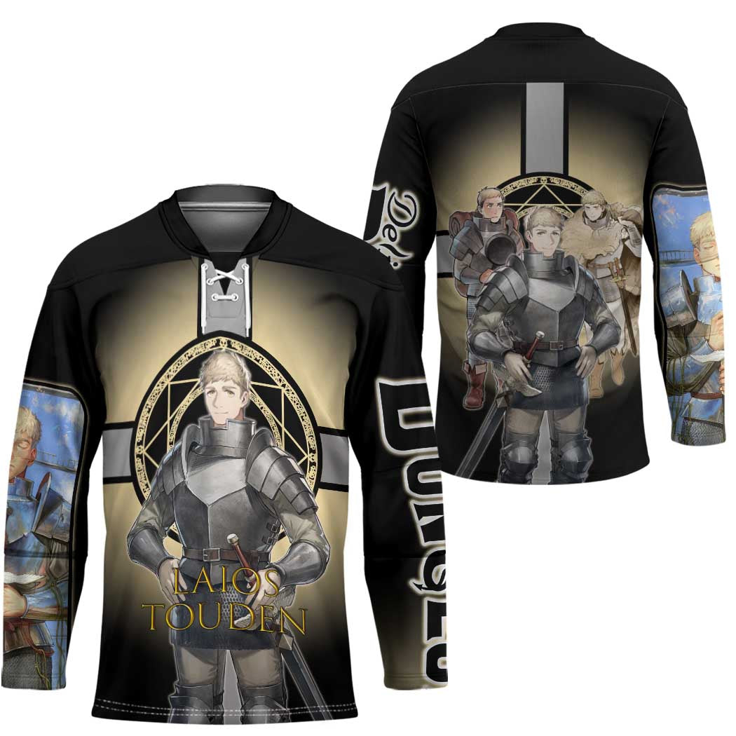 Laios Touden Dungeon Knight Hockey Jersey Fantasy Anime Illustration Style
