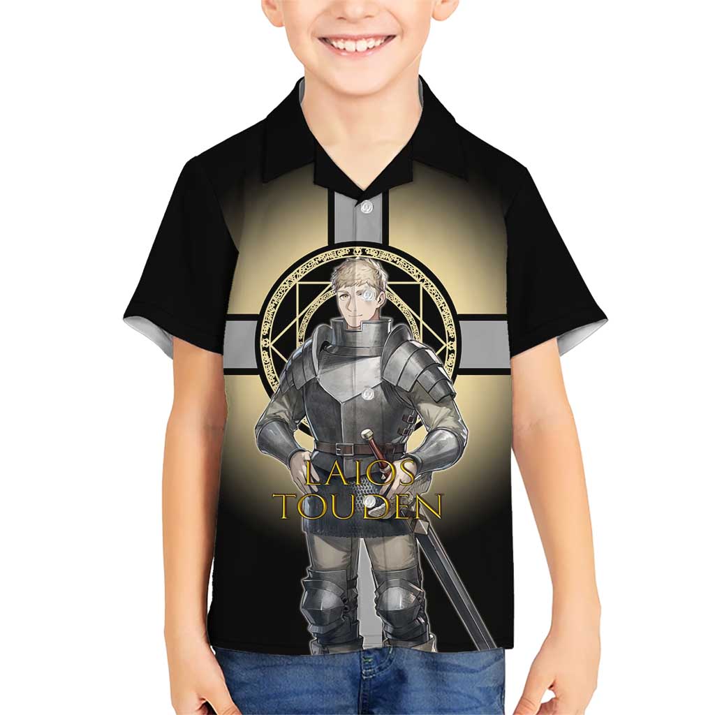 Laios Touden Dungeon Knight Kid Hawaiian Shirt Fantasy Anime Illustration Style