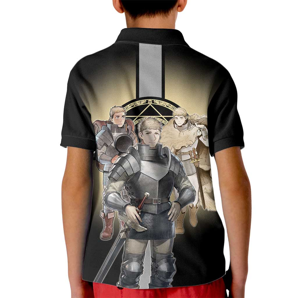 Laios Touden Dungeon Knight Kid Polo Shirt Fantasy Anime Illustration Style