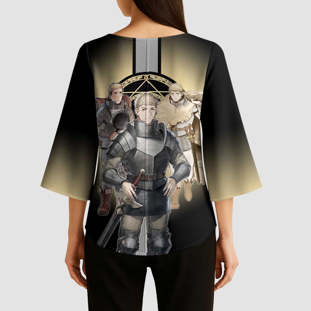 Laios Touden Dungeon Knight Kimono Sleeve Blouse Fantasy Anime Illustration Style