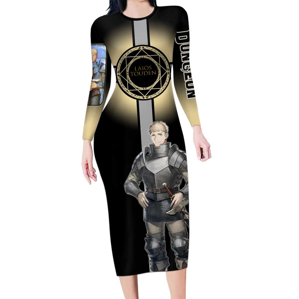 Laios Touden Dungeon Knight Long Sleeve Bodycon Dress Fantasy Anime Illustration Style