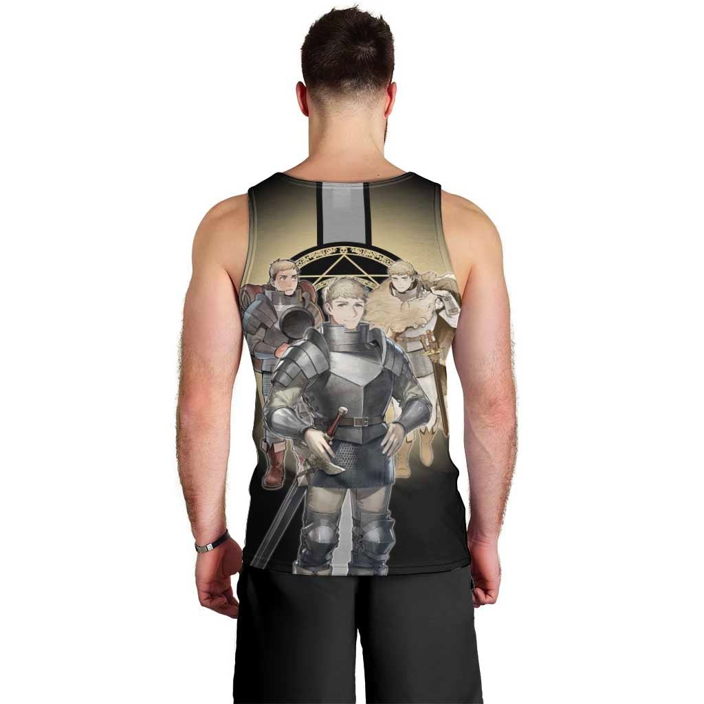 Laios Touden Dungeon Knight Men Tank Top Fantasy Anime Illustration Style