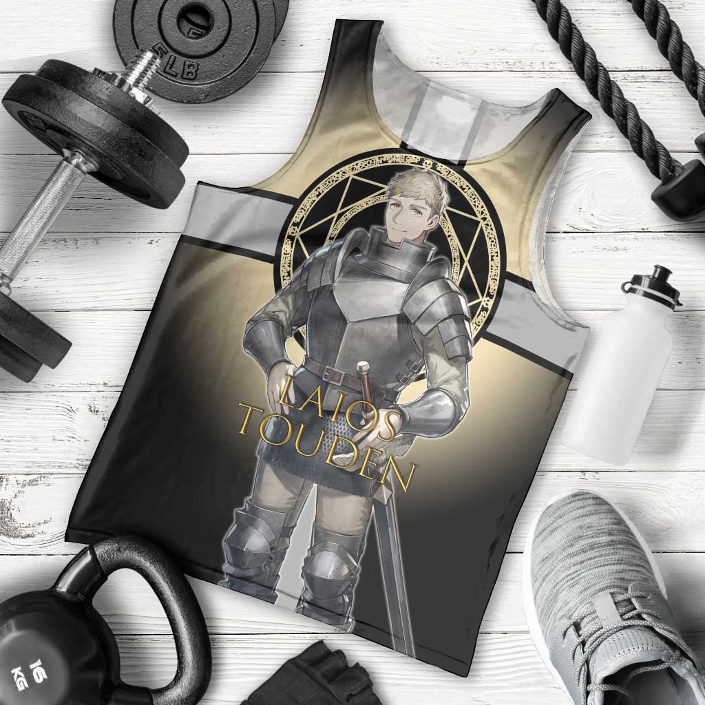 Laios Touden Dungeon Knight Men Tank Top Fantasy Anime Illustration Style