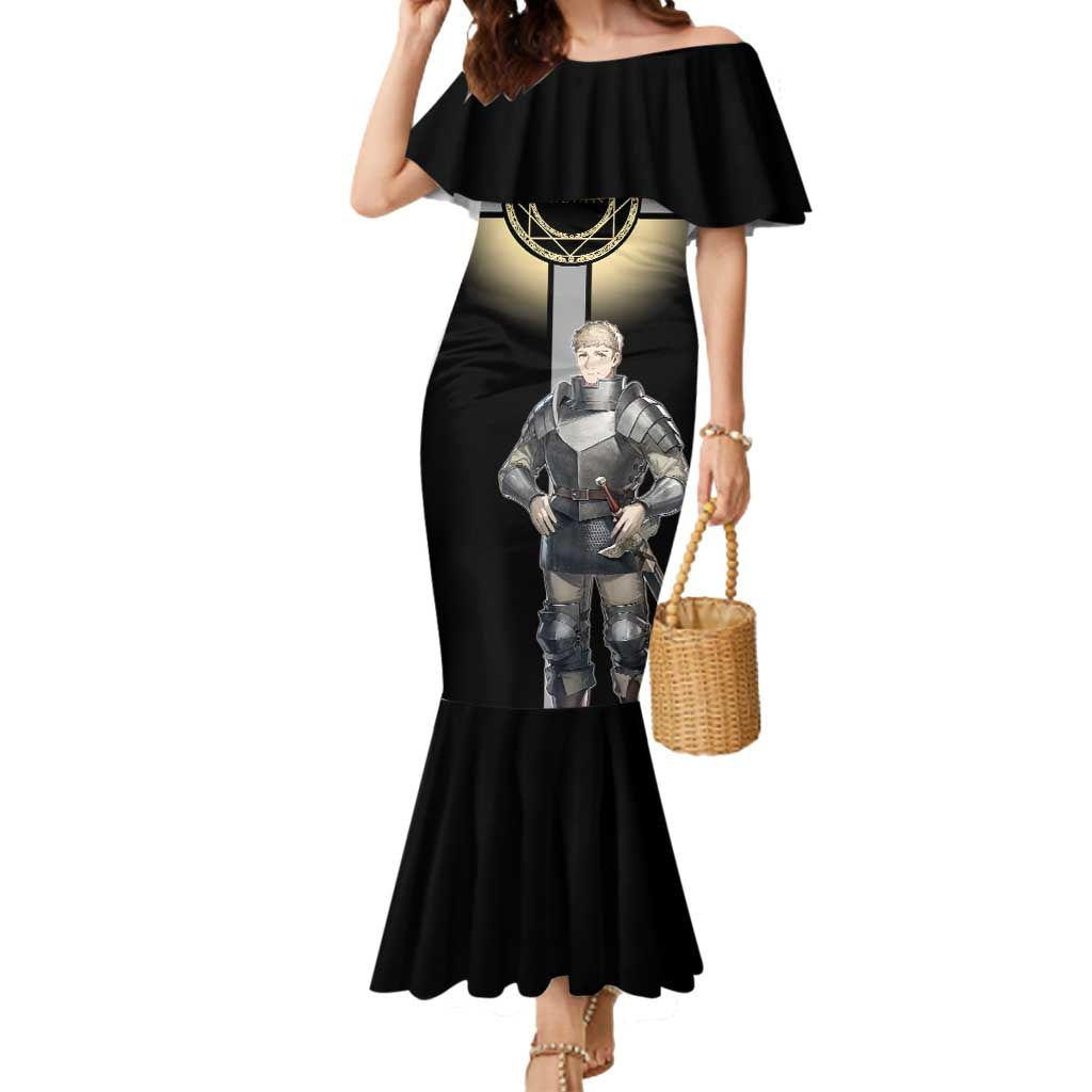 Laios Touden Dungeon Knight Mermaid Dress Fantasy Anime Illustration Style