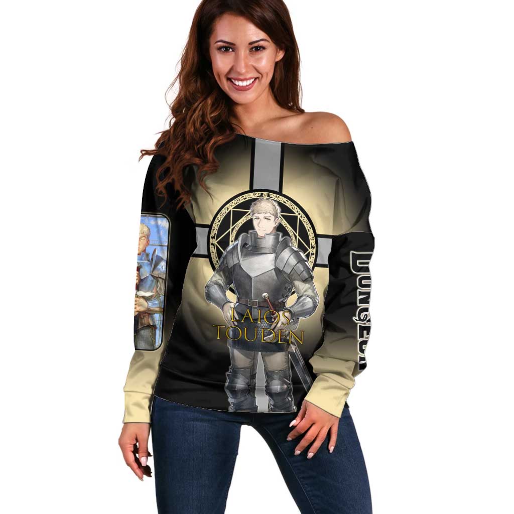 Laios Touden Dungeon Knight Off Shoulder Sweater Fantasy Anime Illustration Style