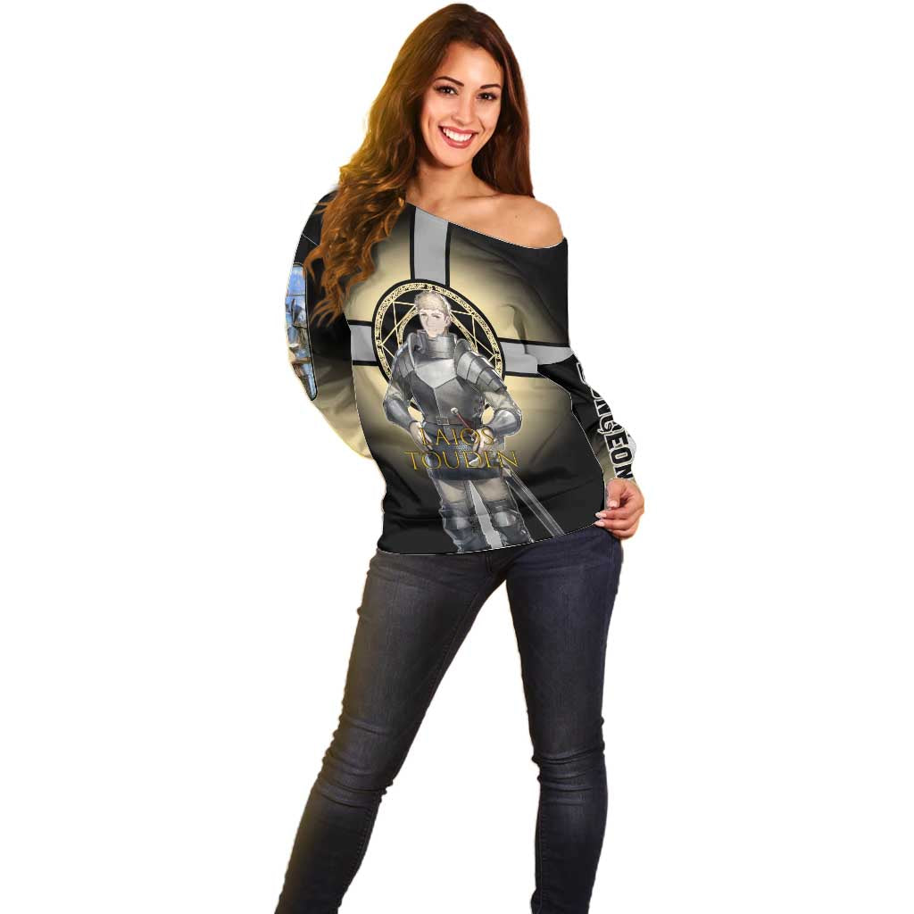 Laios Touden Dungeon Knight Off Shoulder Sweater Fantasy Anime Illustration Style