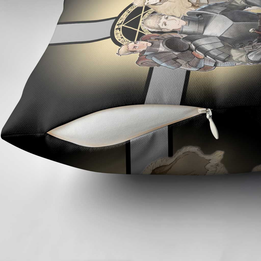 Laios Touden Dungeon Knight Pillow Cover Fantasy Anime Illustration Style