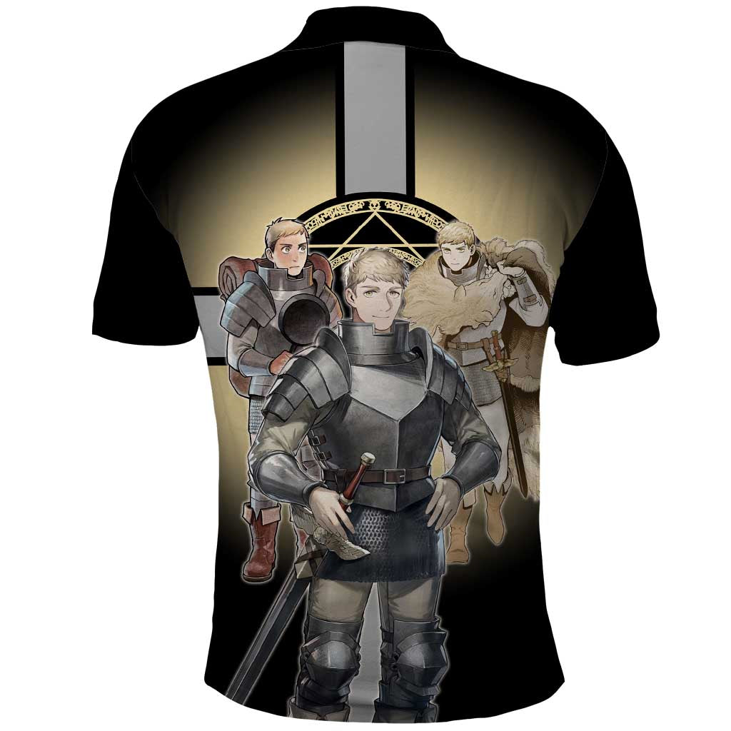 Laios Touden Dungeon Knight Polo Shirt Fantasy Anime Illustration Style