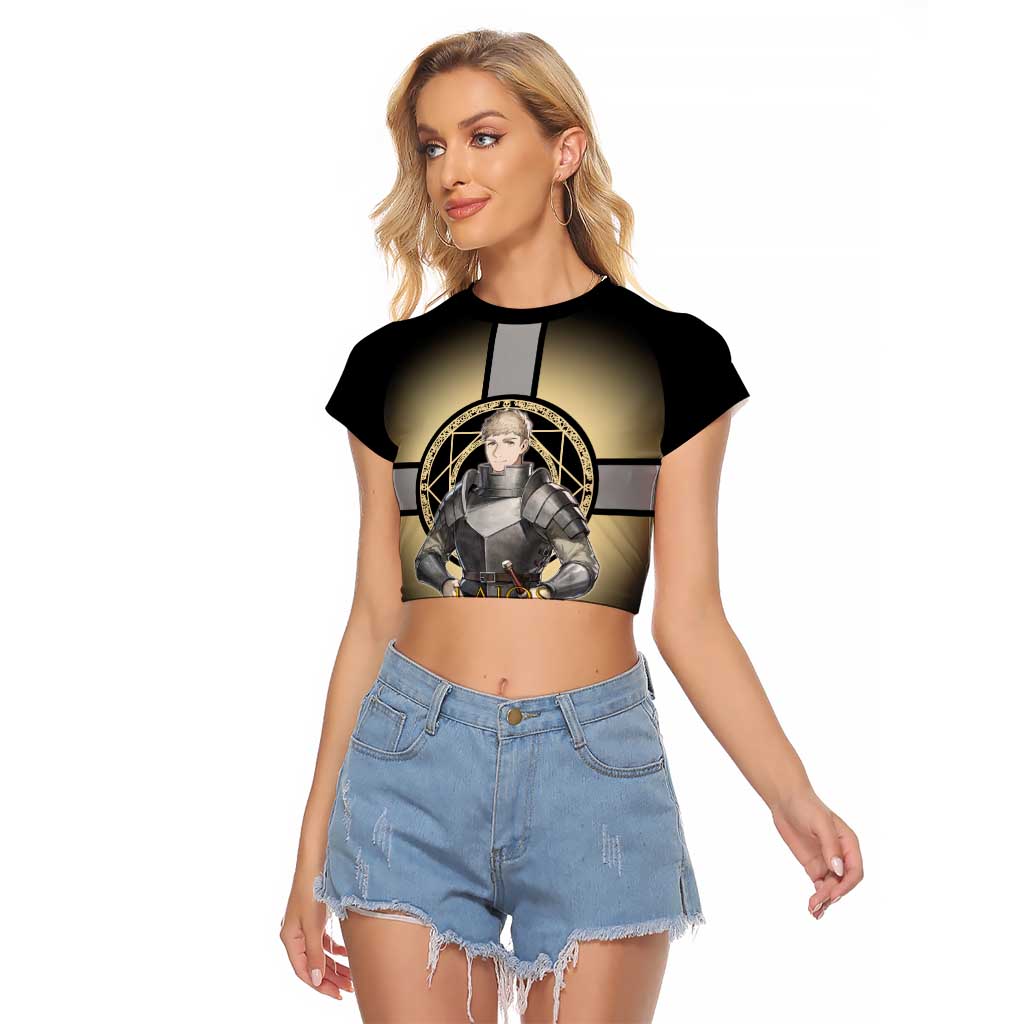 Laios Touden Dungeon Knight Raglan Cropped T Shirt Fantasy Anime Illustration Style