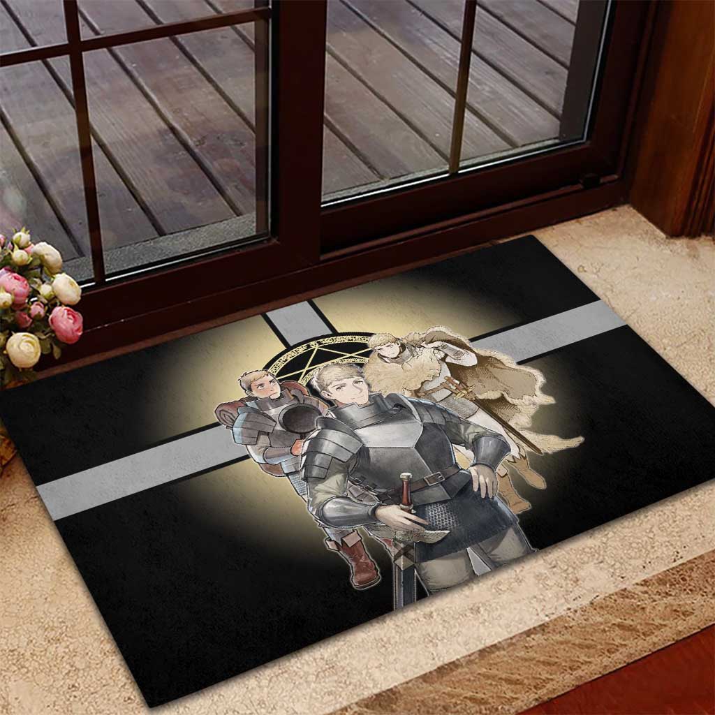 Laios Touden Dungeon Knight Rubber Doormat Fantasy Anime Illustration Style