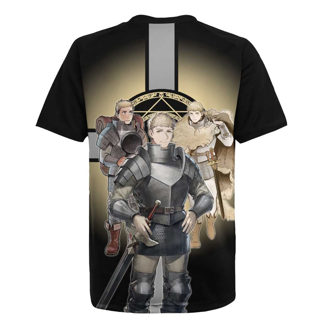 Laios Touden Dungeon Knight Rugby Jersey Fantasy Anime Illustration Style