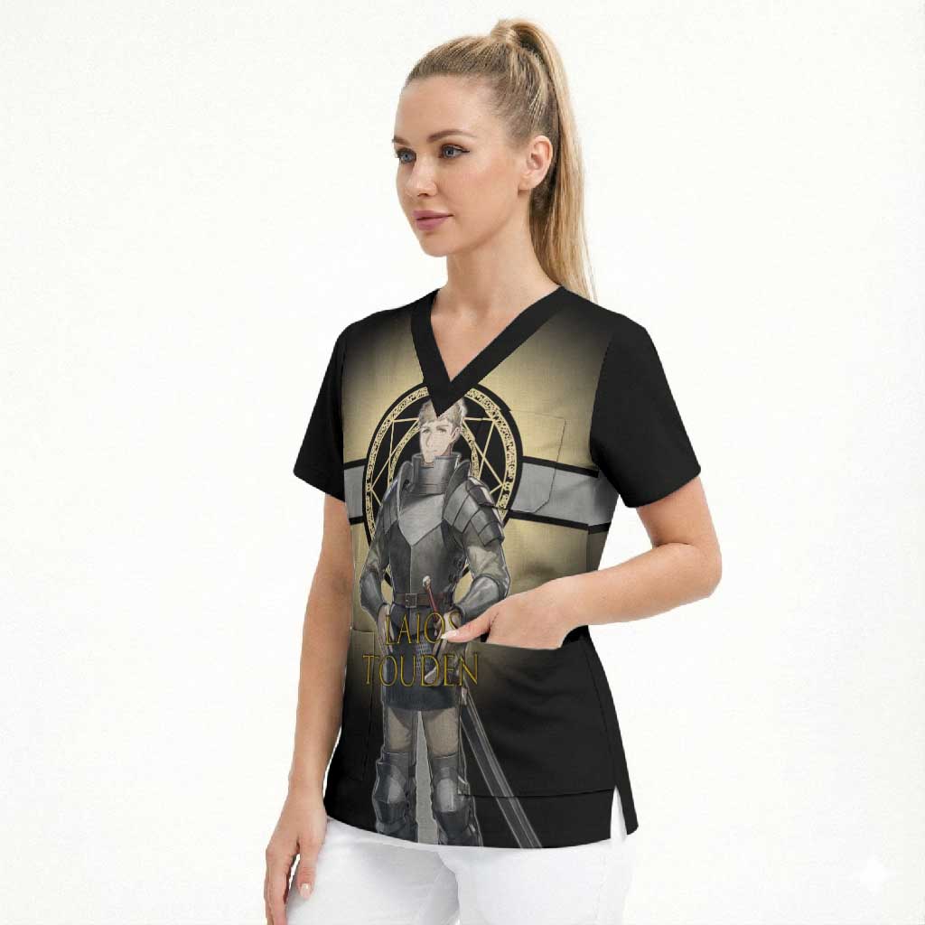 Laios Touden Dungeon Knight Scrub Top Fantasy Anime Illustration Style