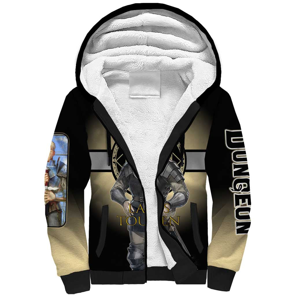Laios Touden Dungeon Knight Sherpa Hoodie Fantasy Anime Illustration Style