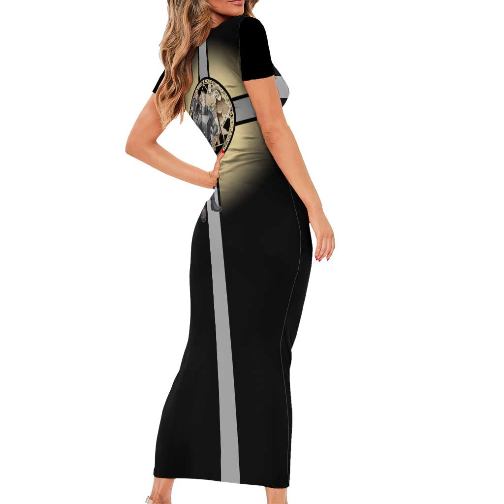 Laios Touden Dungeon Knight Short Sleeve Bodycon Dress Fantasy Anime Illustration Style