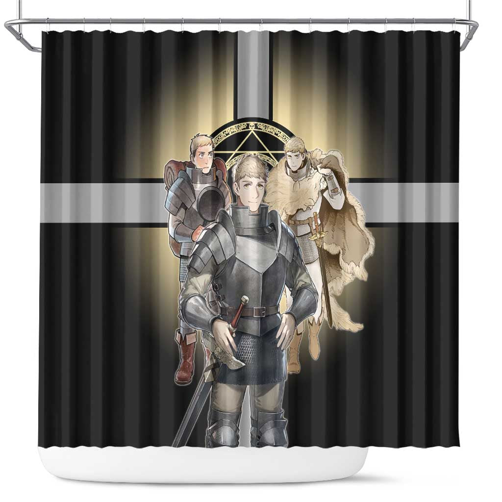 Laios Touden Dungeon Knight Shower Curtain Fantasy Anime Illustration Style