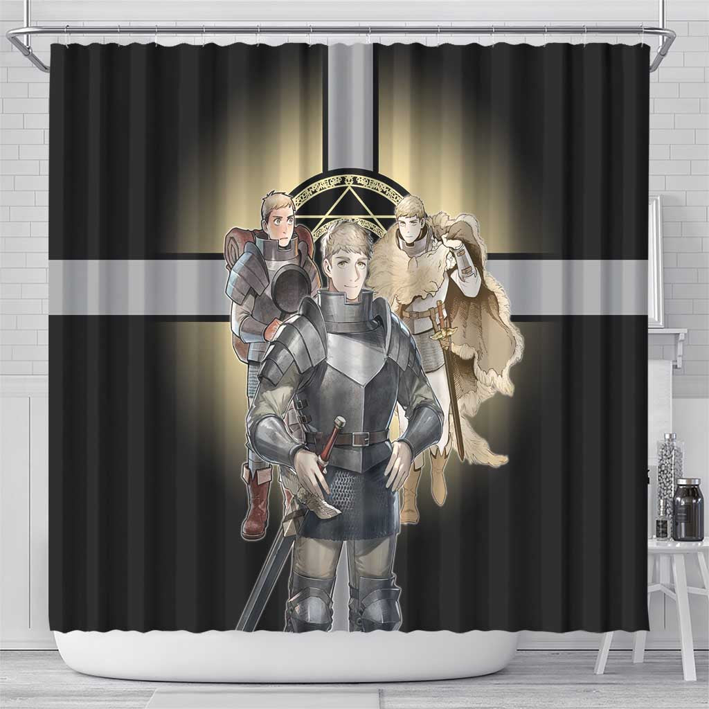 Laios Touden Dungeon Knight Shower Curtain Fantasy Anime Illustration Style