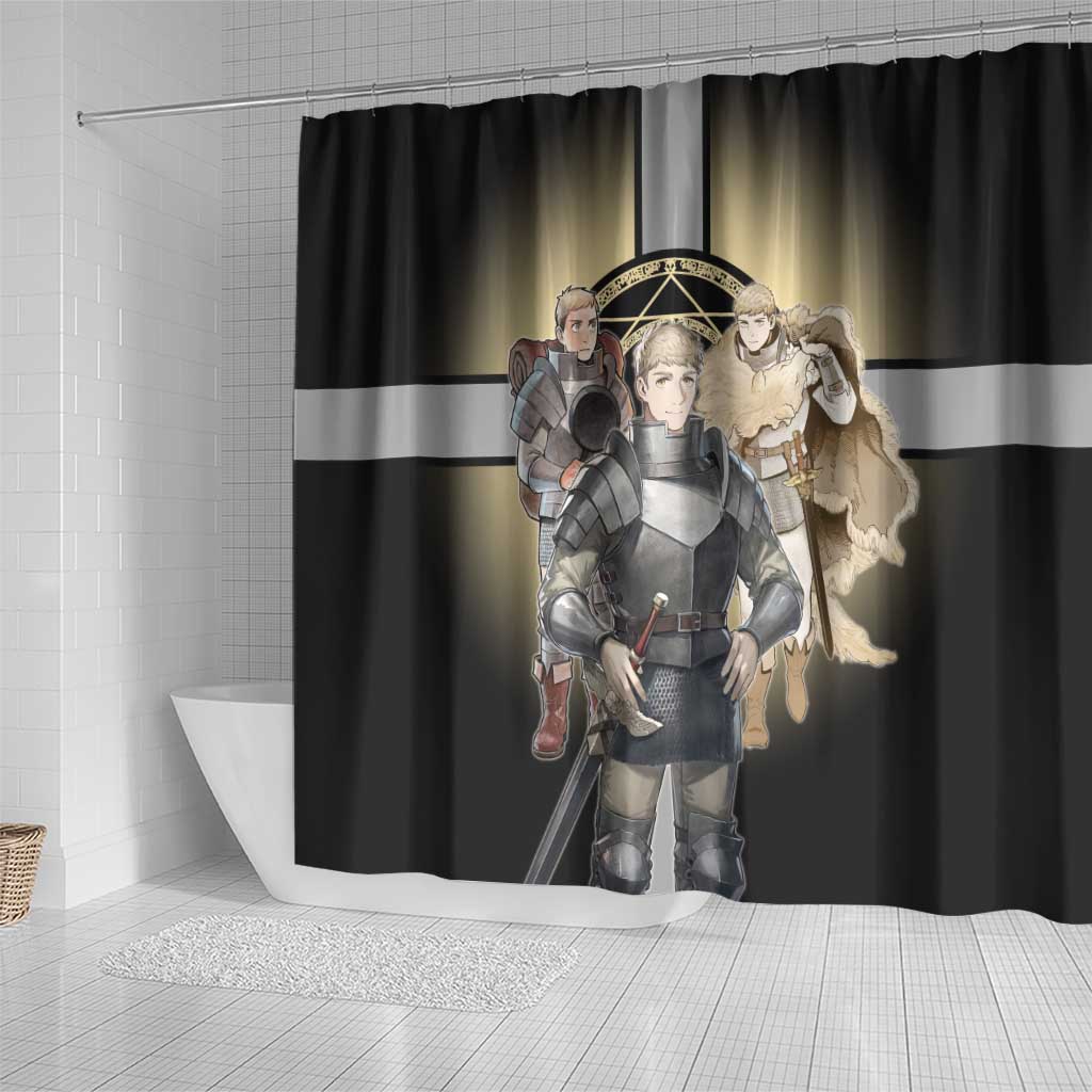 Laios Touden Dungeon Knight Shower Curtain Fantasy Anime Illustration Style