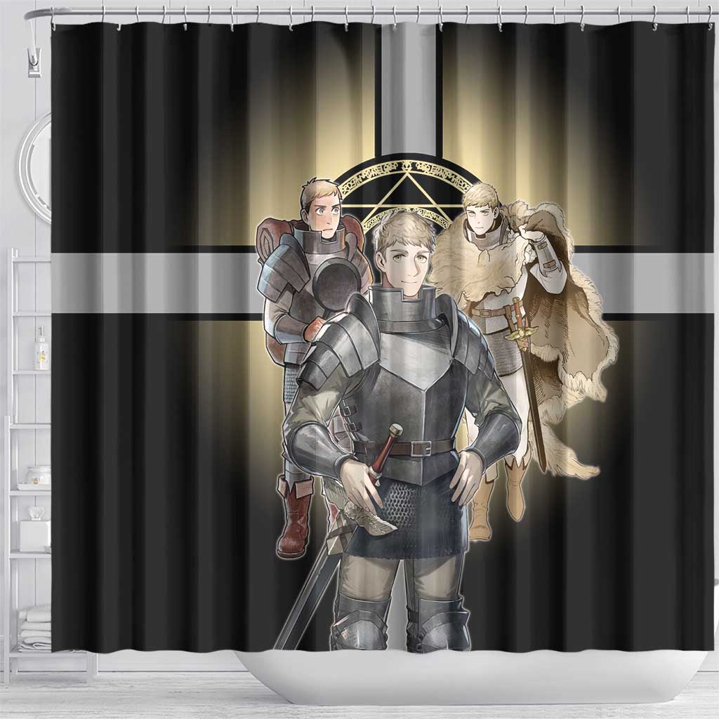 Laios Touden Dungeon Knight Shower Curtain Fantasy Anime Illustration Style