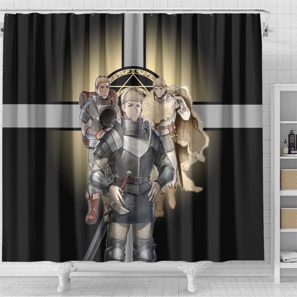 Laios Touden Dungeon Knight Shower Curtain Fantasy Anime Illustration Style