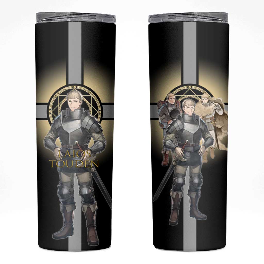 Laios Touden Dungeon Knight Skinny Tumbler Fantasy Anime Illustration Style