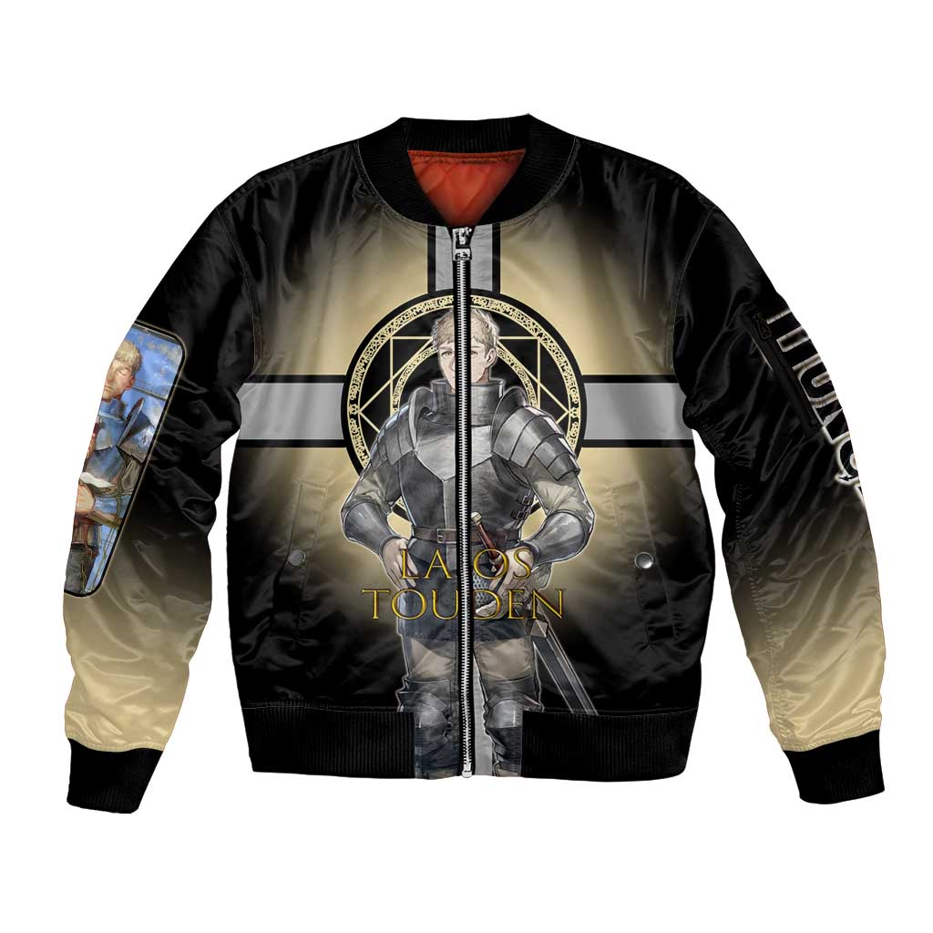 Laios Touden Dungeon Knight Sleeve Zip Bomber Jacket Fantasy Anime Illustration Style
