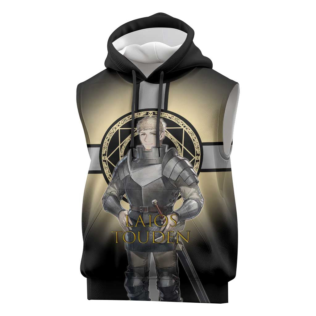 Laios Touden Dungeon Knight Sleeveless Hoodie Fantasy Anime Illustration Style