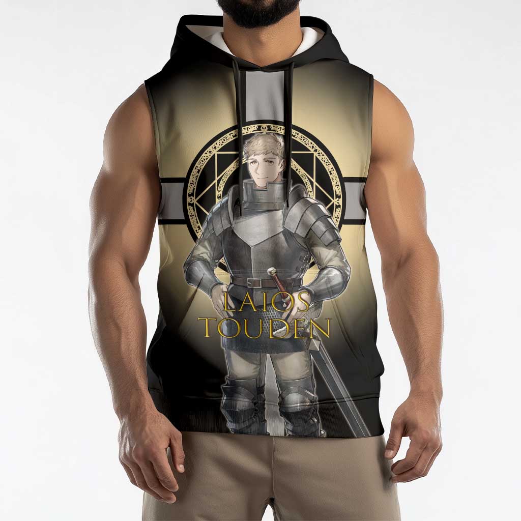 Laios Touden Dungeon Knight Sleeveless Hoodie Fantasy Anime Illustration Style