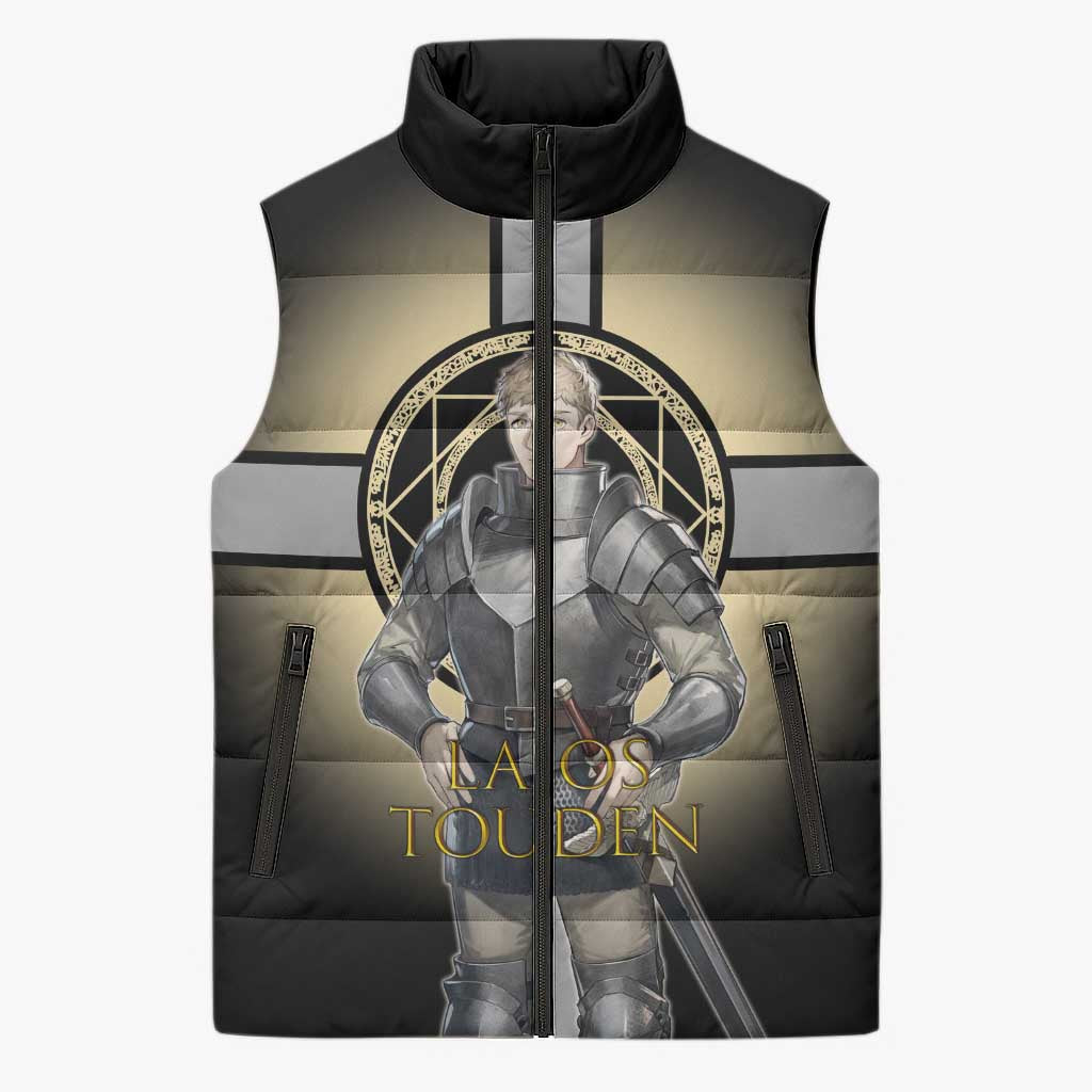 Laios Touden Dungeon Knight Sleeveless Puffer Jacket Fantasy Anime Illustration Style