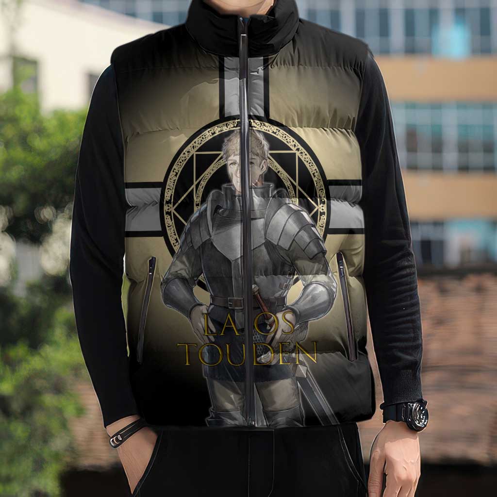 Laios Touden Dungeon Knight Sleeveless Puffer Jacket Fantasy Anime Illustration Style