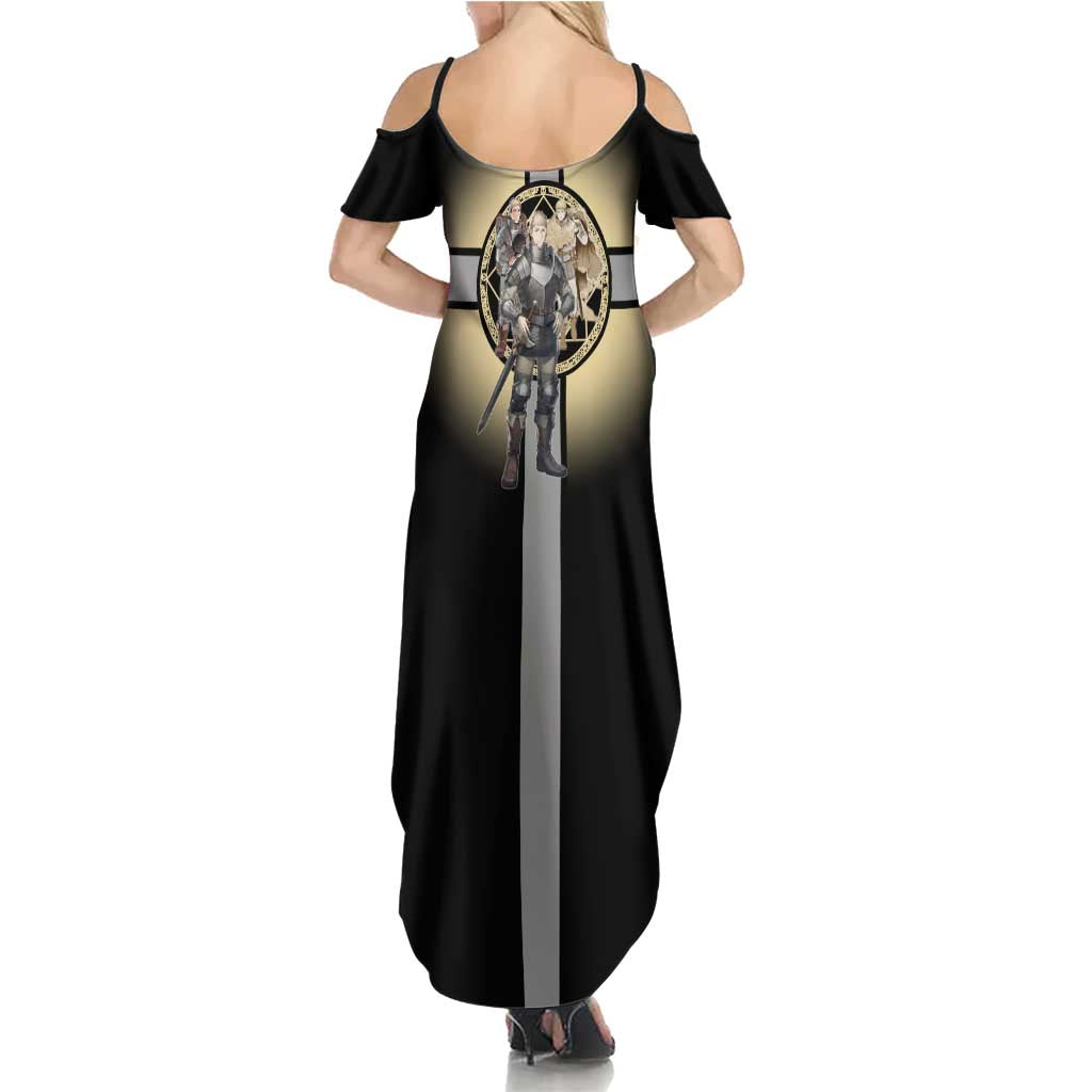 Laios Touden Dungeon Knight Summer Maxi Dress Fantasy Anime Illustration Style