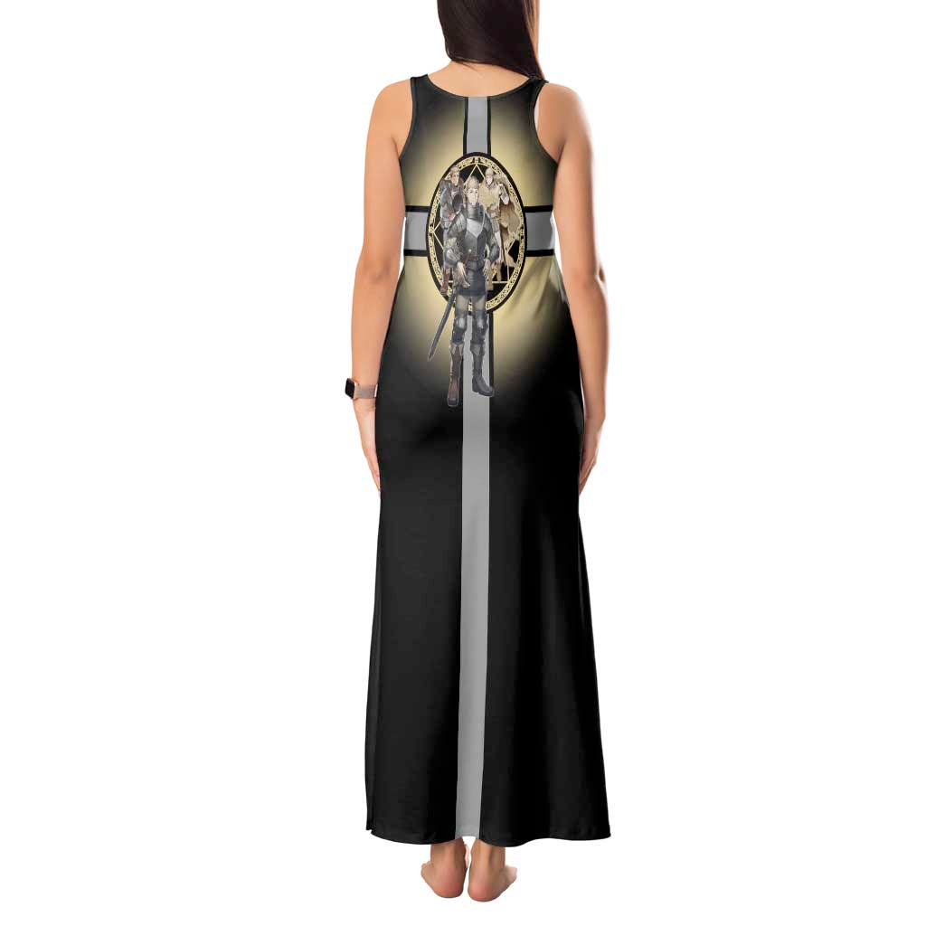 Laios Touden Dungeon Knight Tank Maxi Dress Fantasy Anime Illustration Style