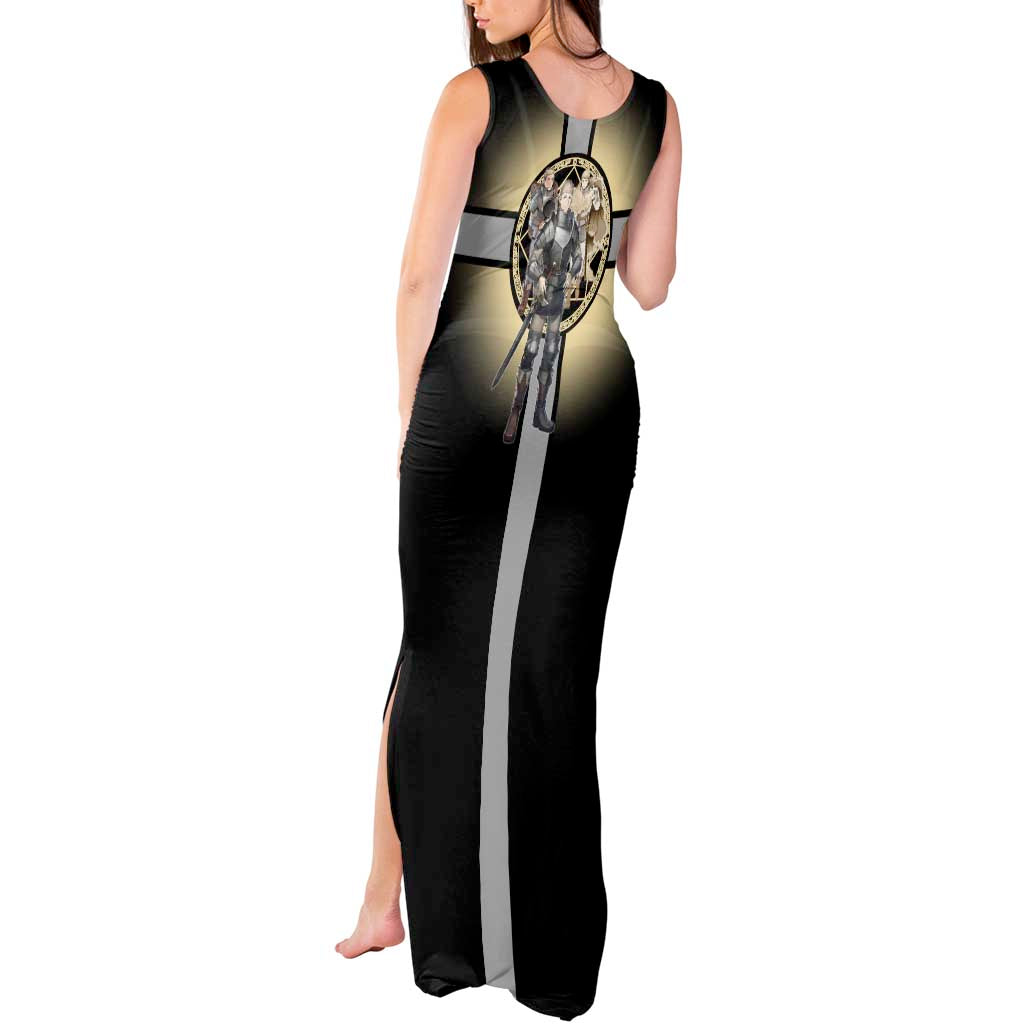 Laios Touden Dungeon Knight Tank Maxi Dress Fantasy Anime Illustration Style