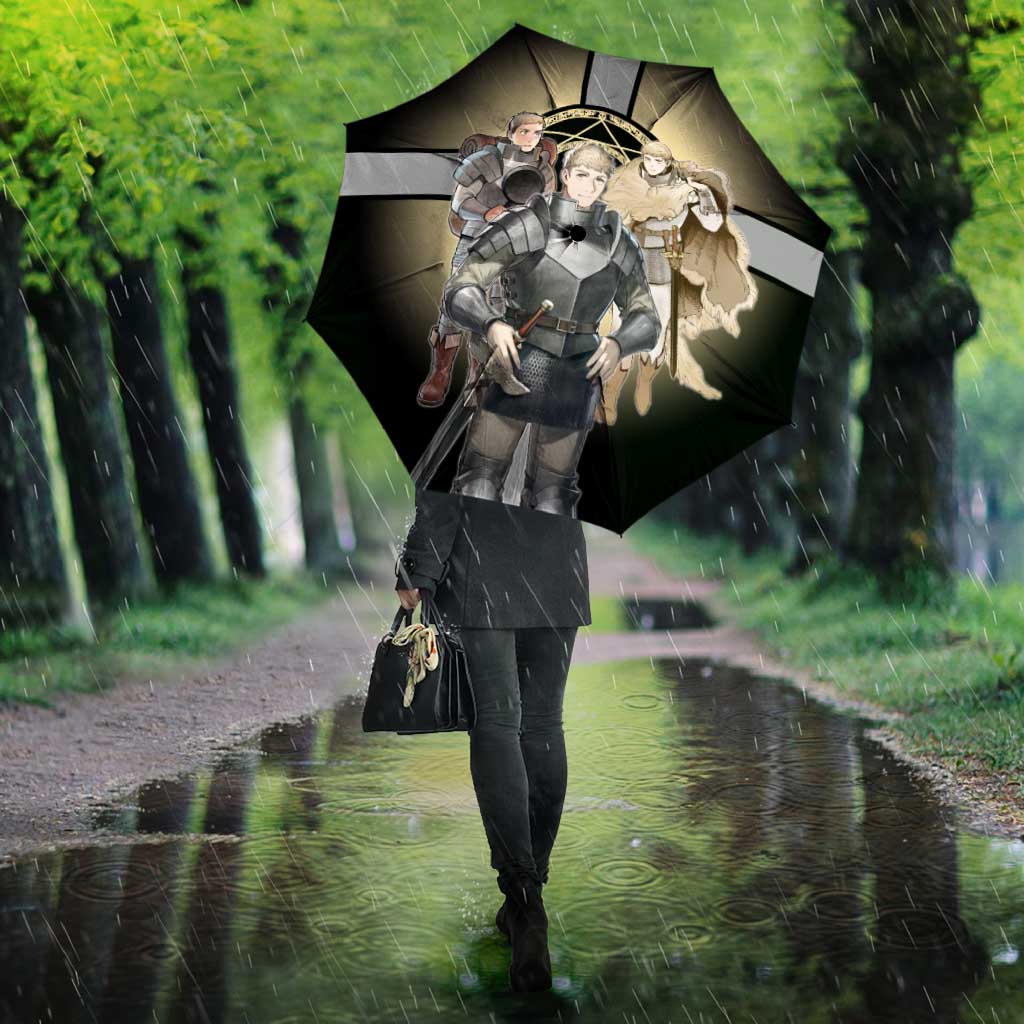 Laios Touden Dungeon Knight Umbrella Fantasy Anime Illustration Style